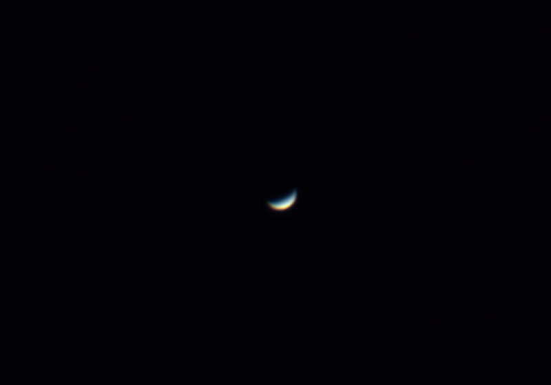 The planet Venus, taken on just after sunset on Thursday, April 16th 2020